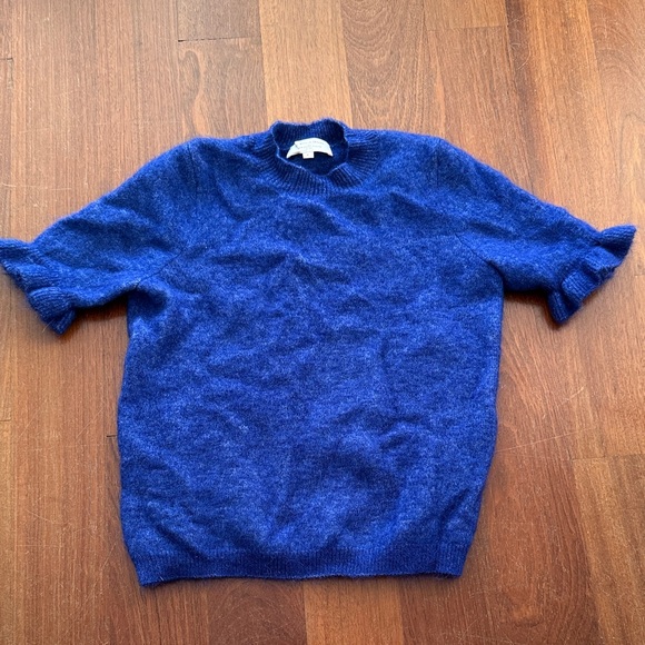 Sezane mindy jumper in blue sweater tee - Picture 2 of 4
